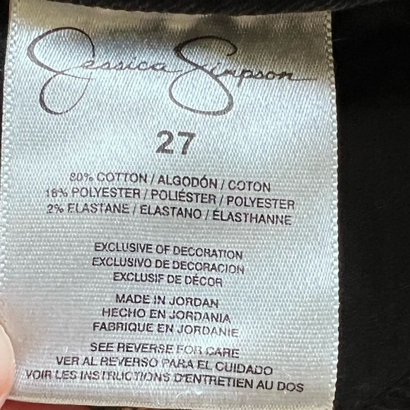 Jessica Simpson Black Grey Uptown High Rise Distressed Skinny Jean Size 27 - Picture 6 of 6